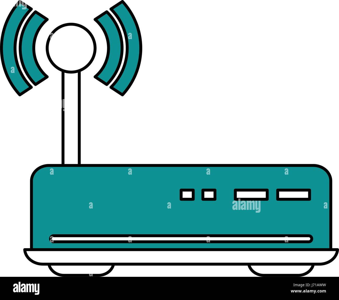 color silhouette image of wireless router Stock Vector Image & Art - Alamy