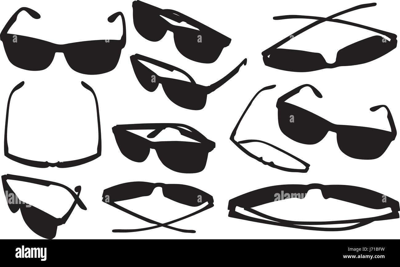 Set of different eyeglasses isolated on white Stock Vector Image & Art ...