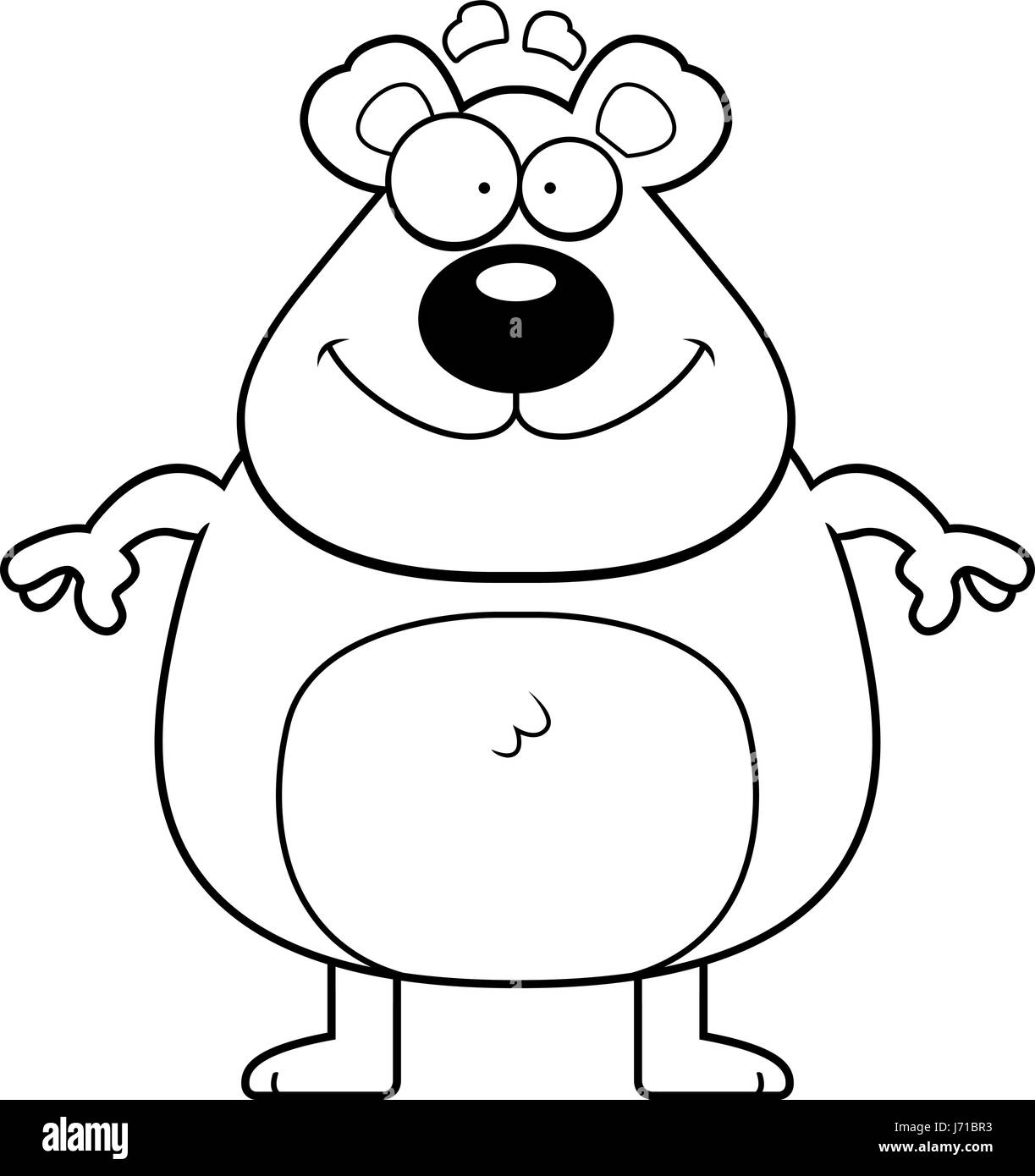 A happy cartoon bear standing and smiling Stock Vector Image & Art - Alamy