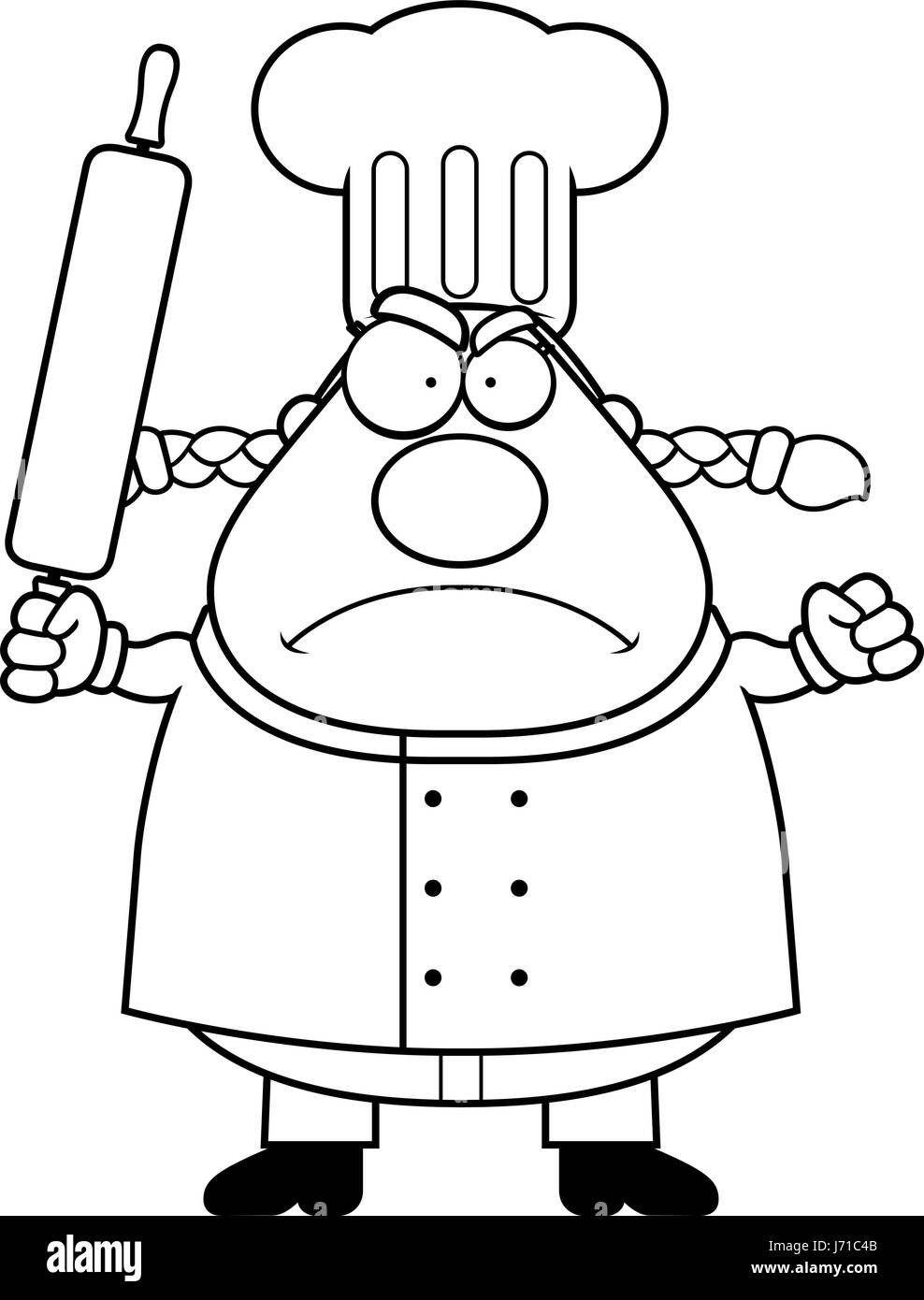 female chef clipart black and white car