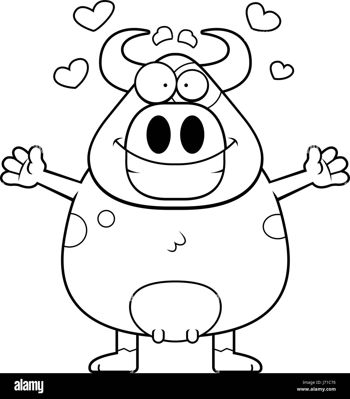 Cartoon Cow Black And White