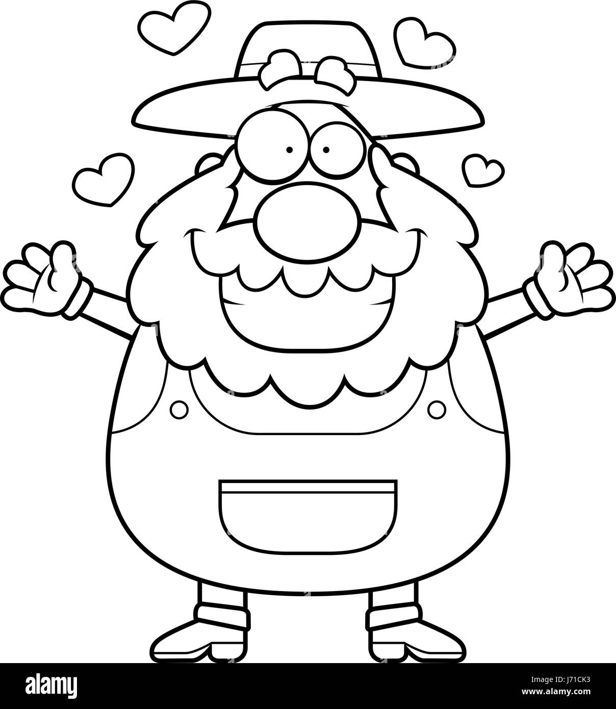 A happy cartoon farmer ready to give a hug Stock Vector Image & Art - Alamy