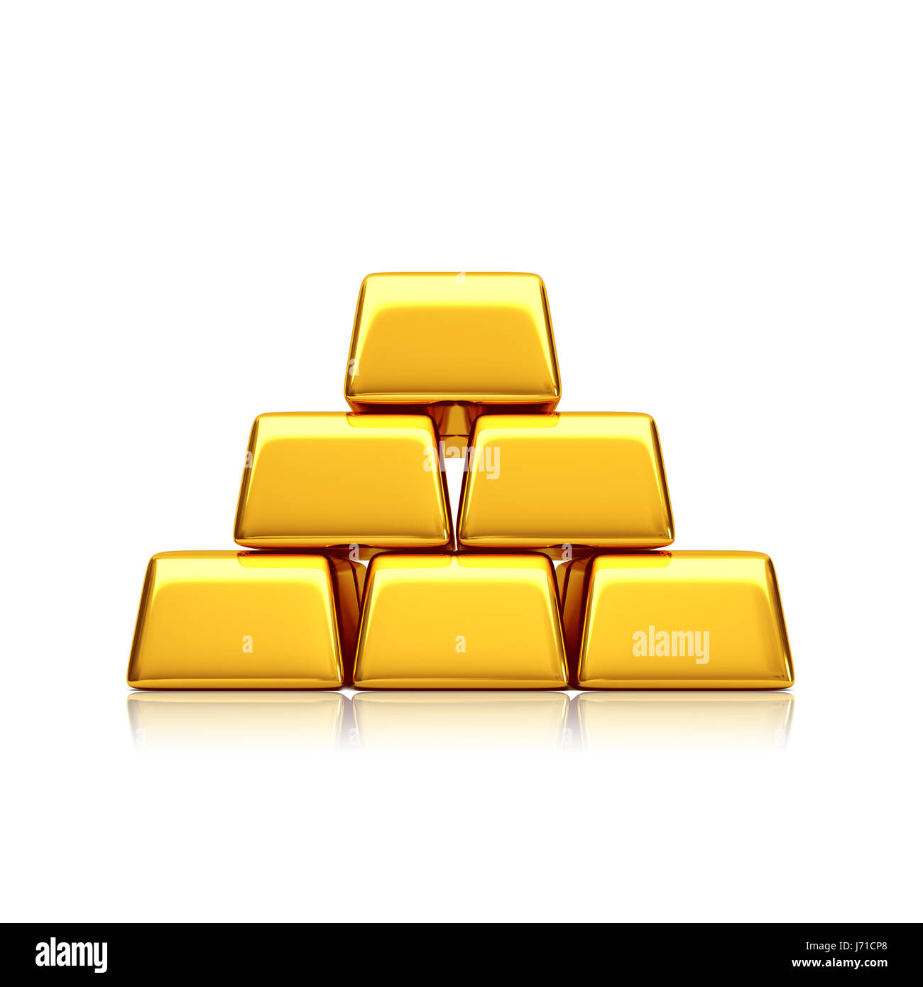 Gold bars isolated on white background Stock Photo - Alamy