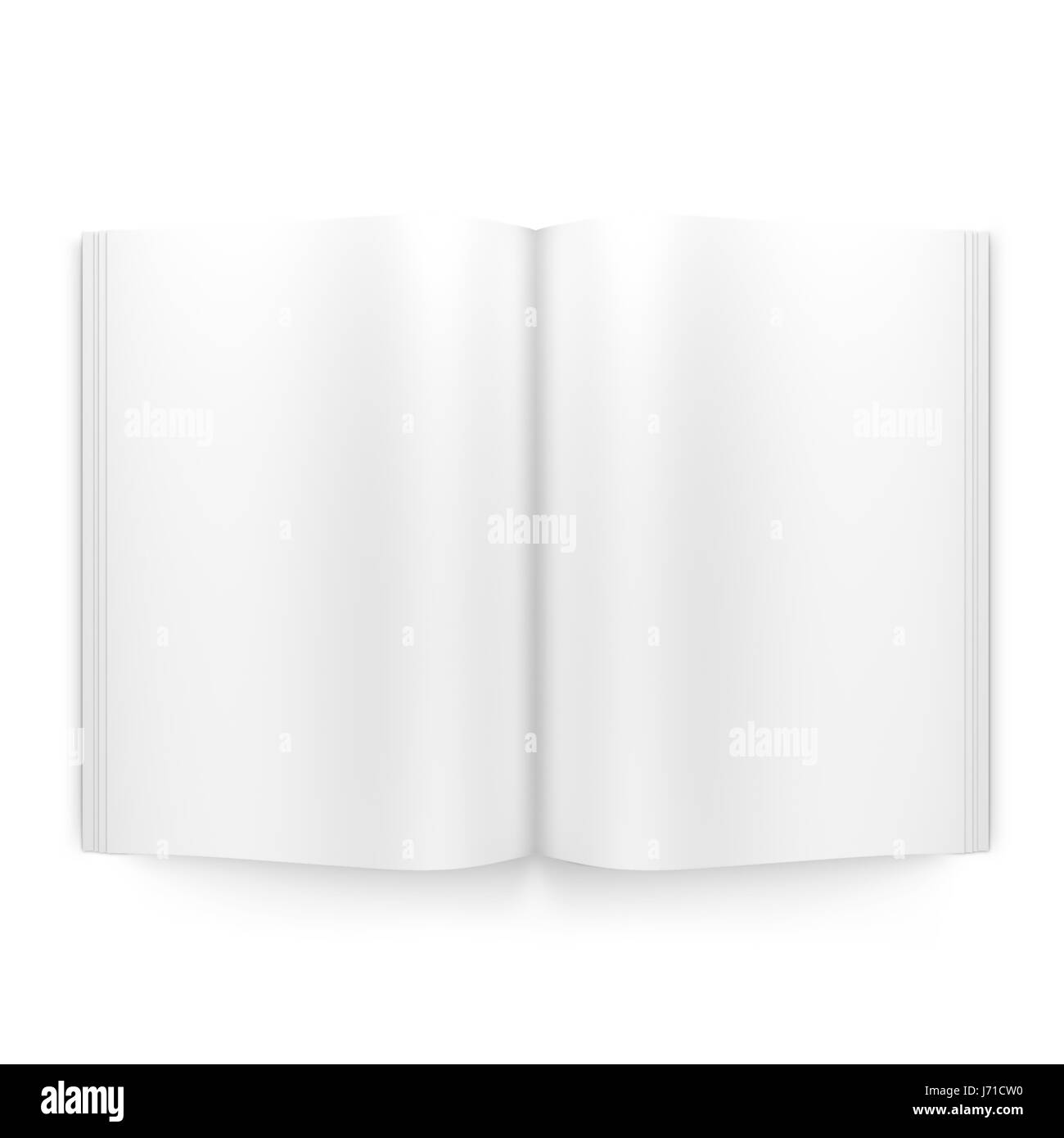 Open book isolated on white background Stock Photo - Alamy