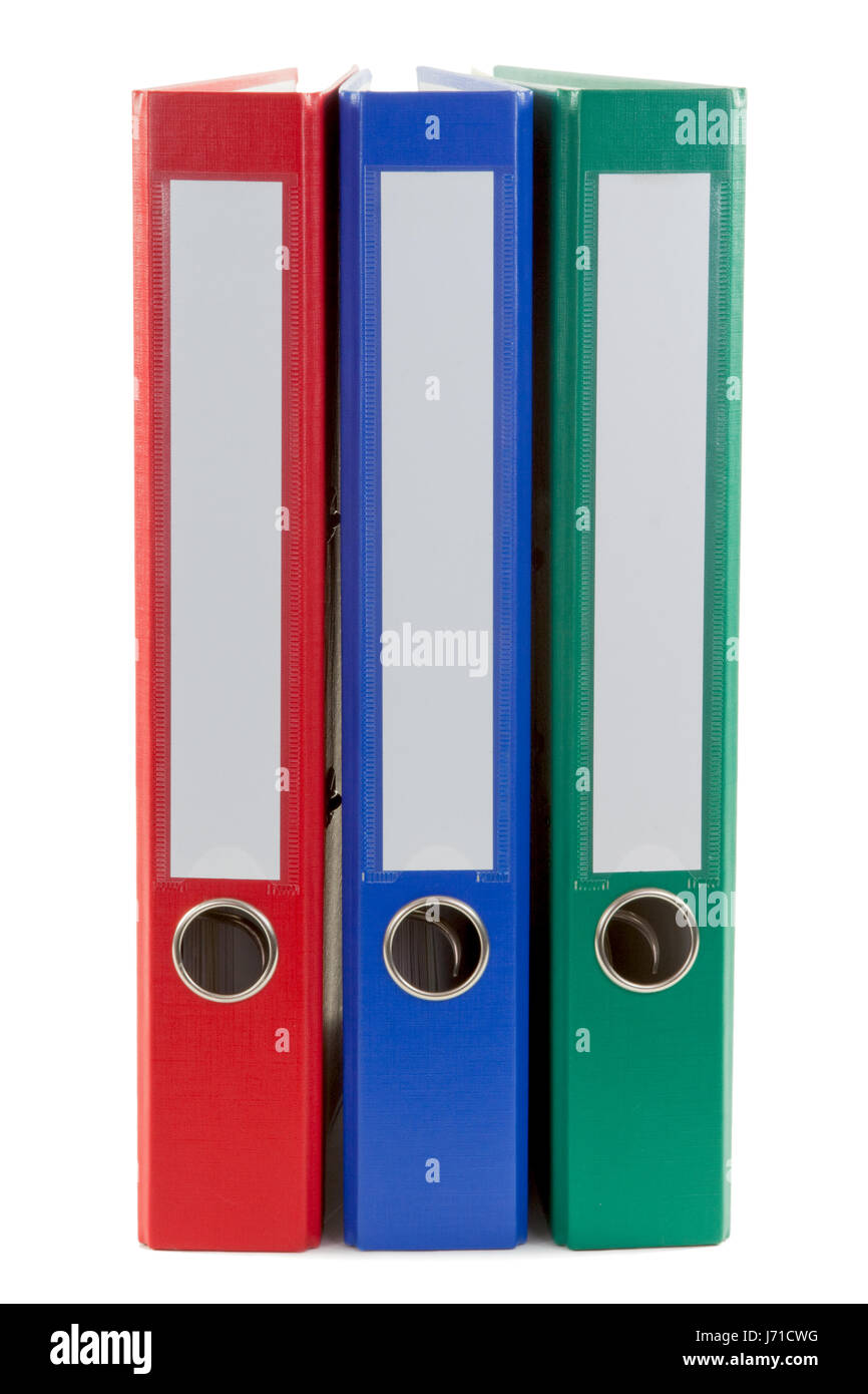 three file folders Stock Photo Alamy