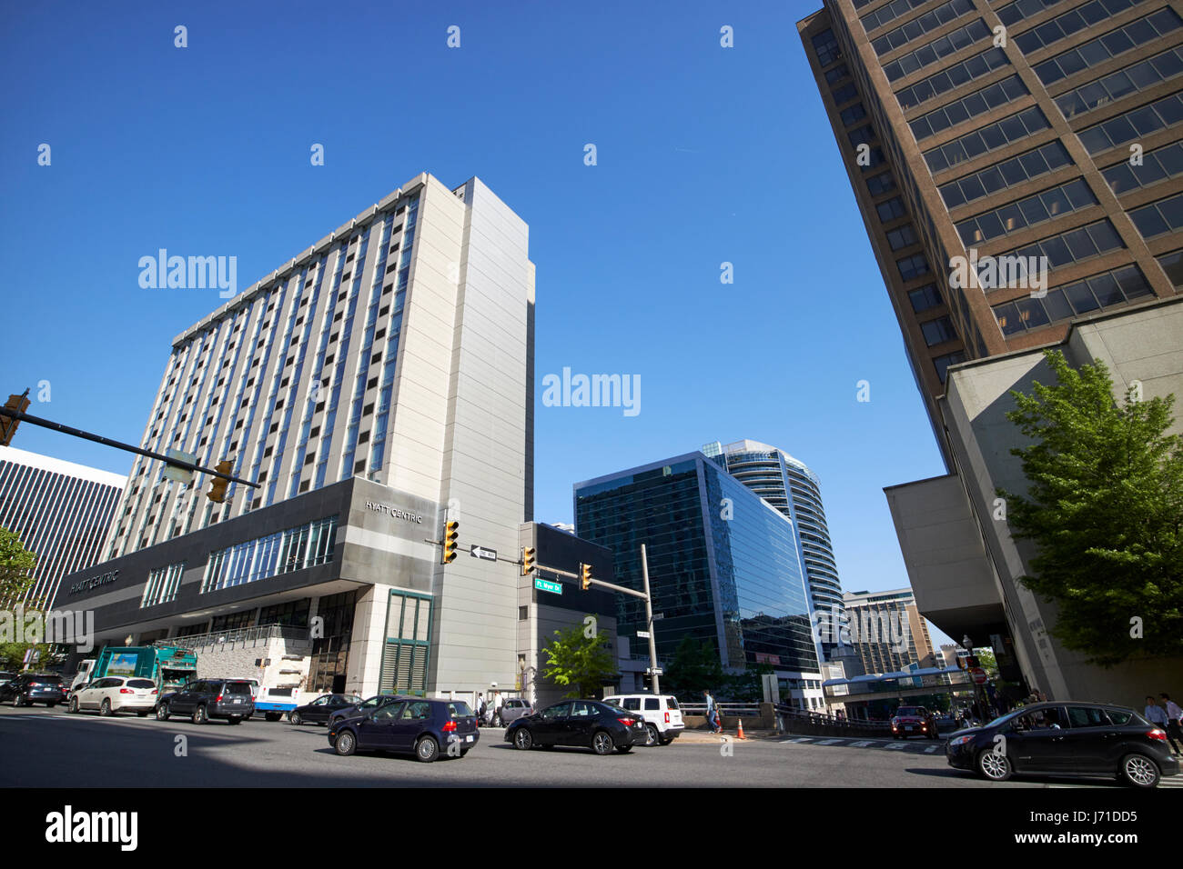 north fort myer drive junction with wilson boulevard through rosslyn virginia Washington DC USA Stock Photo
