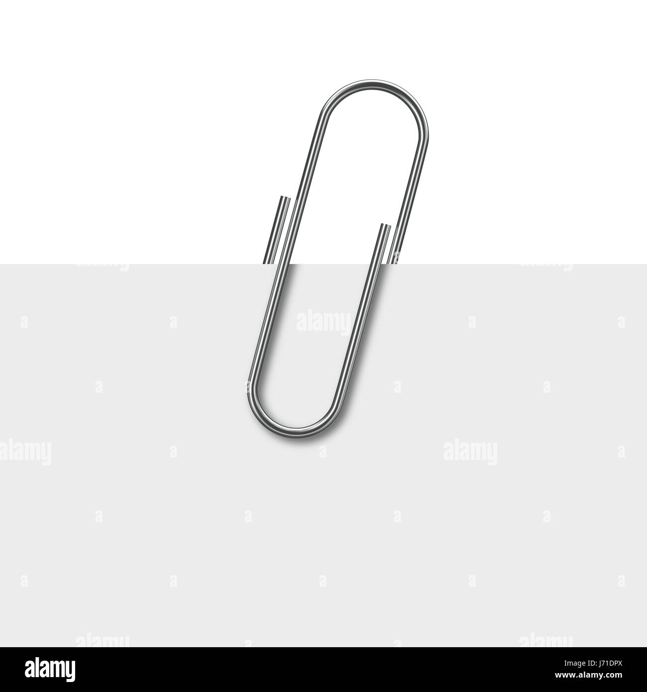 Paper clip isolated on white background Stock Photo