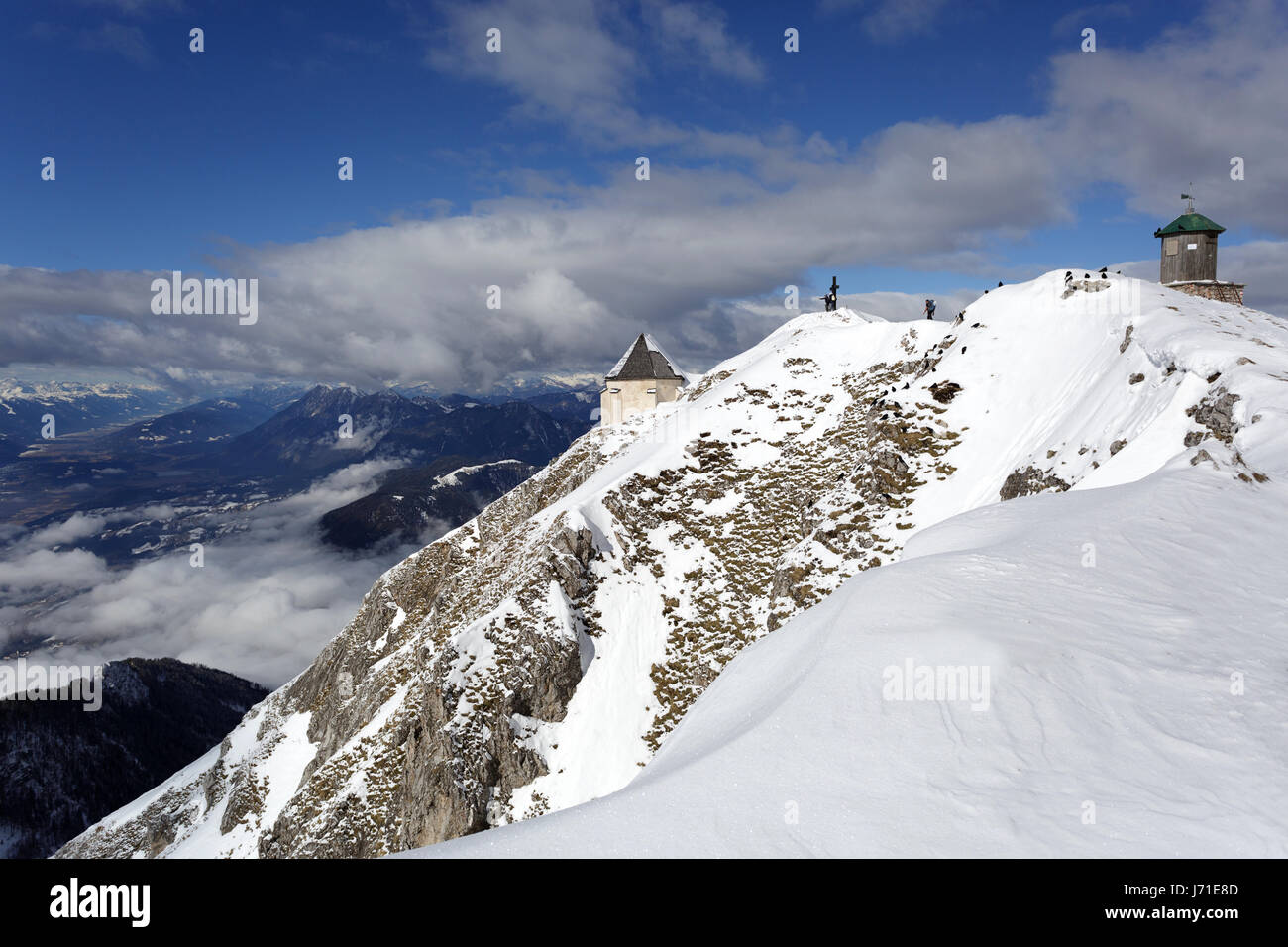 Top of the mountain Dobratsch, Austria. Stock Photo