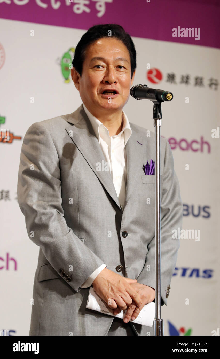Tokyo, Japan. 22nd May, 2017. Japanese low cost carrier Peach Aviation president Shinichi Inoue