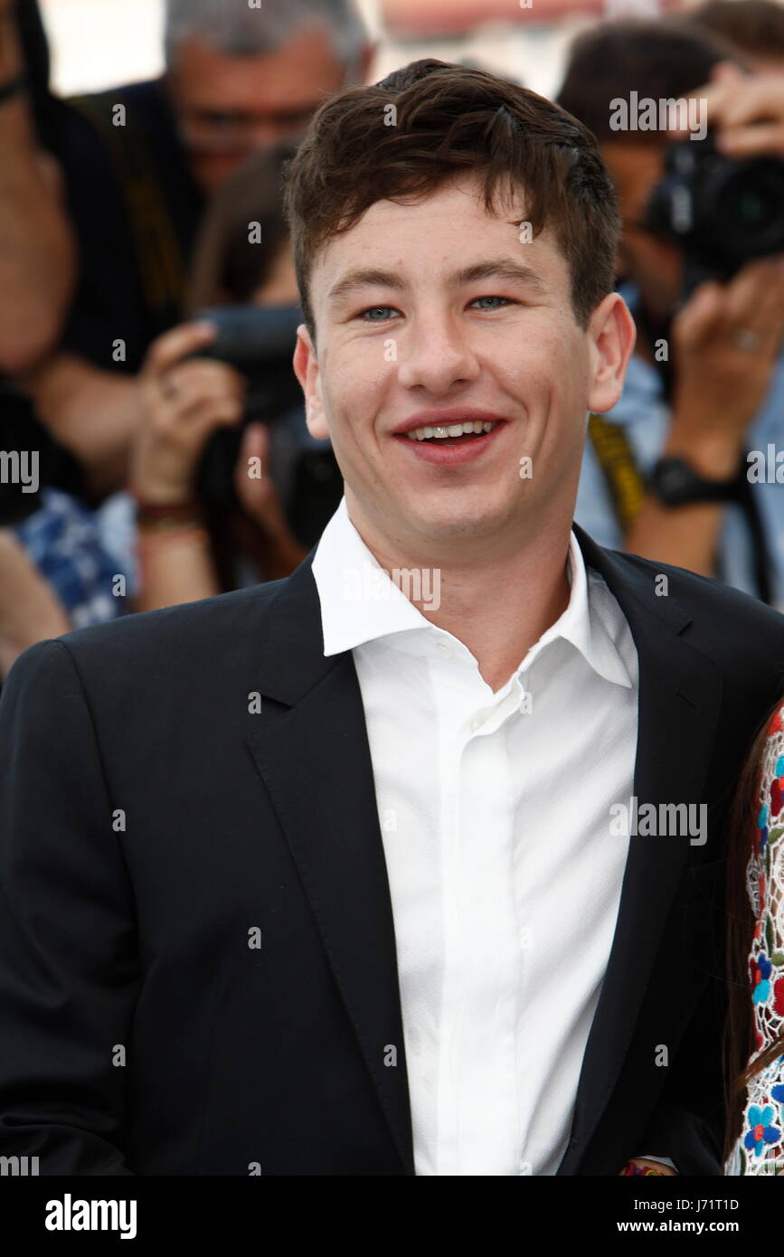 Cannes, France. 22nd May, 2017. Actor Barry Keoghan poses at the photocall of 'The Killing Of A Sacred Deer' during the 70th Annual Cannes Film Festival at Palais des Festivals in Cannes, France, on 22 May 2017. Photo: Hubert Boesl - NO WIRE SERVICE - Photo: Hubert Boesl/dpa/Alamy Live News Stock Photo