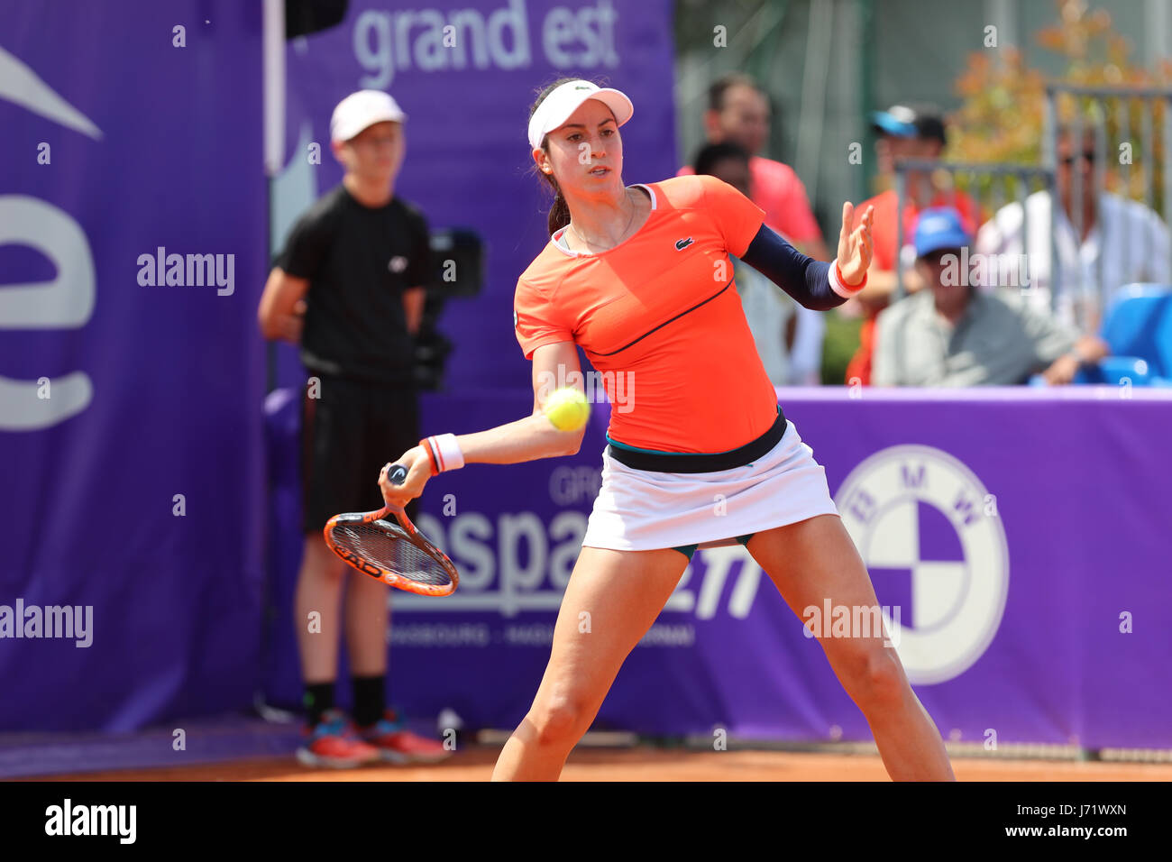 Strasbourg, France. 23rd May, 2017. American player Christina Mc Hale is in  action during her match in the 2nd round of the WTA tennis Internationaux  of Strasbourg vs Spanish tennis player Carla
