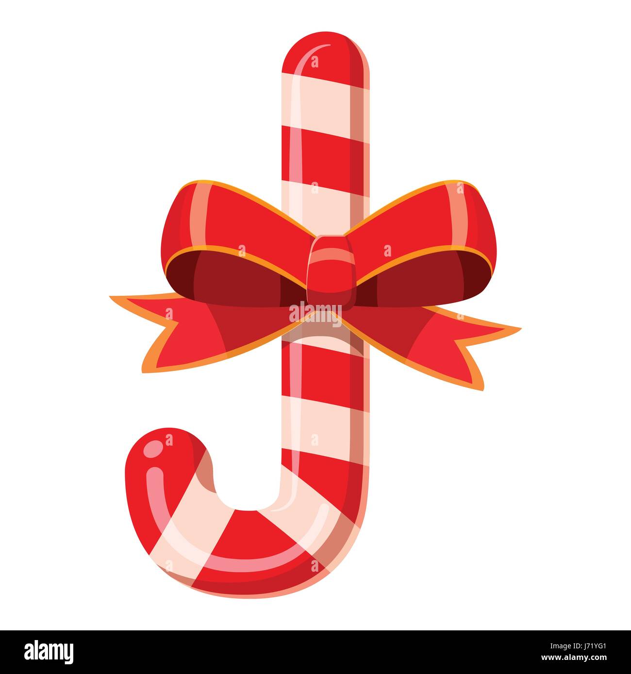 Candy cane with bow icon, cartoon style Stock Vector Image & Art - Alamy