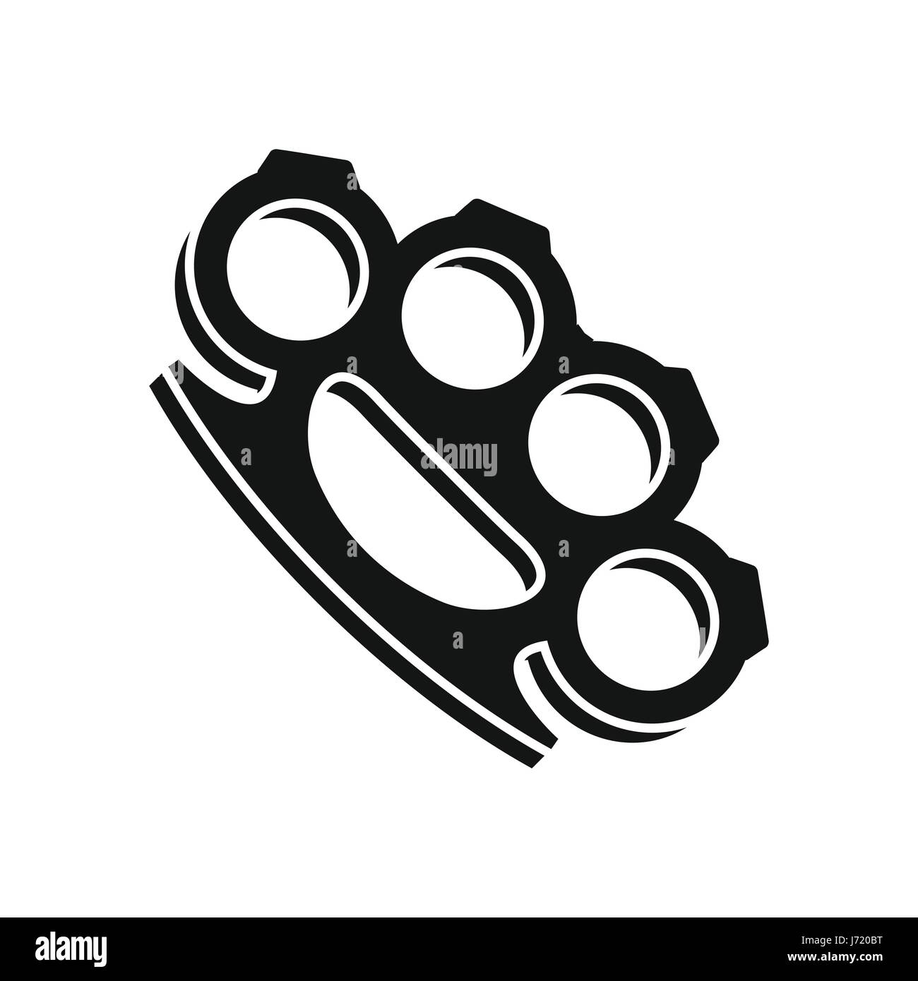 Brass knuckles icon, simple style Stock Vector Image & Art Alamy