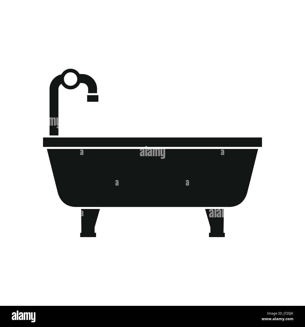Bathtub icon in simple style Stock Vector Image & Art - Alamy