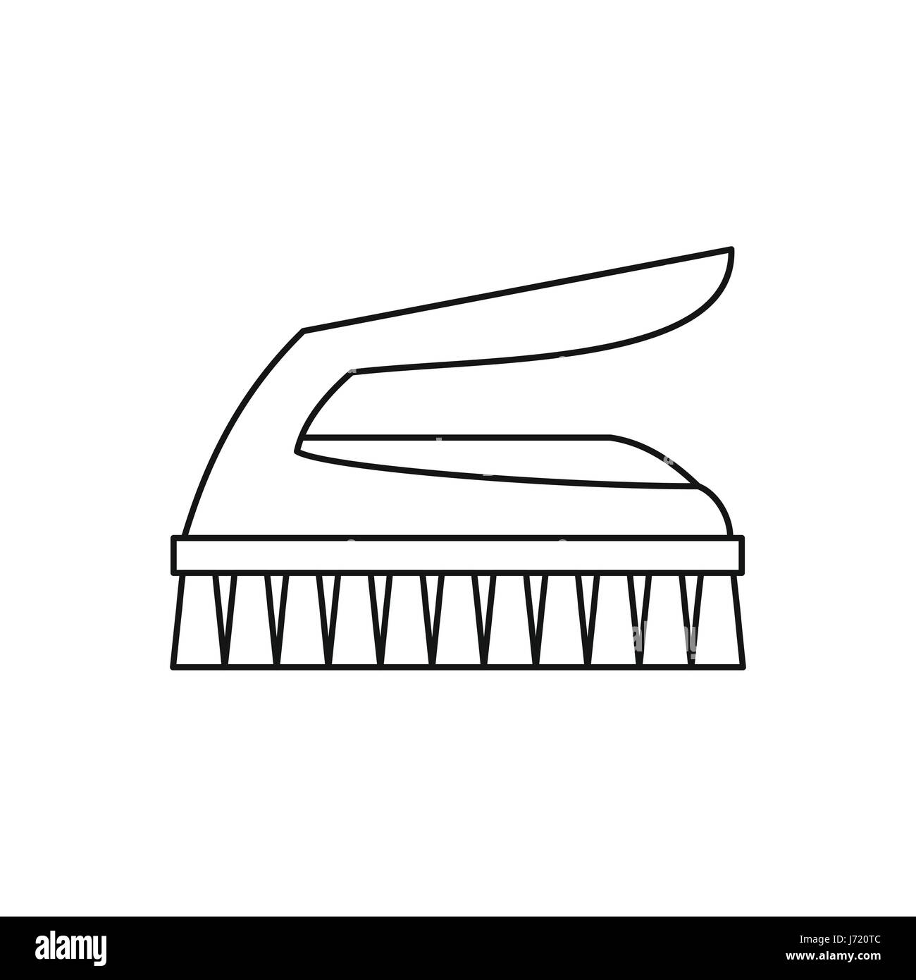 Cleaning Brush Thin Line Icon Stock Illustration - Download Image Now -  Bristle - Animal Part, Care, Chores - iStock