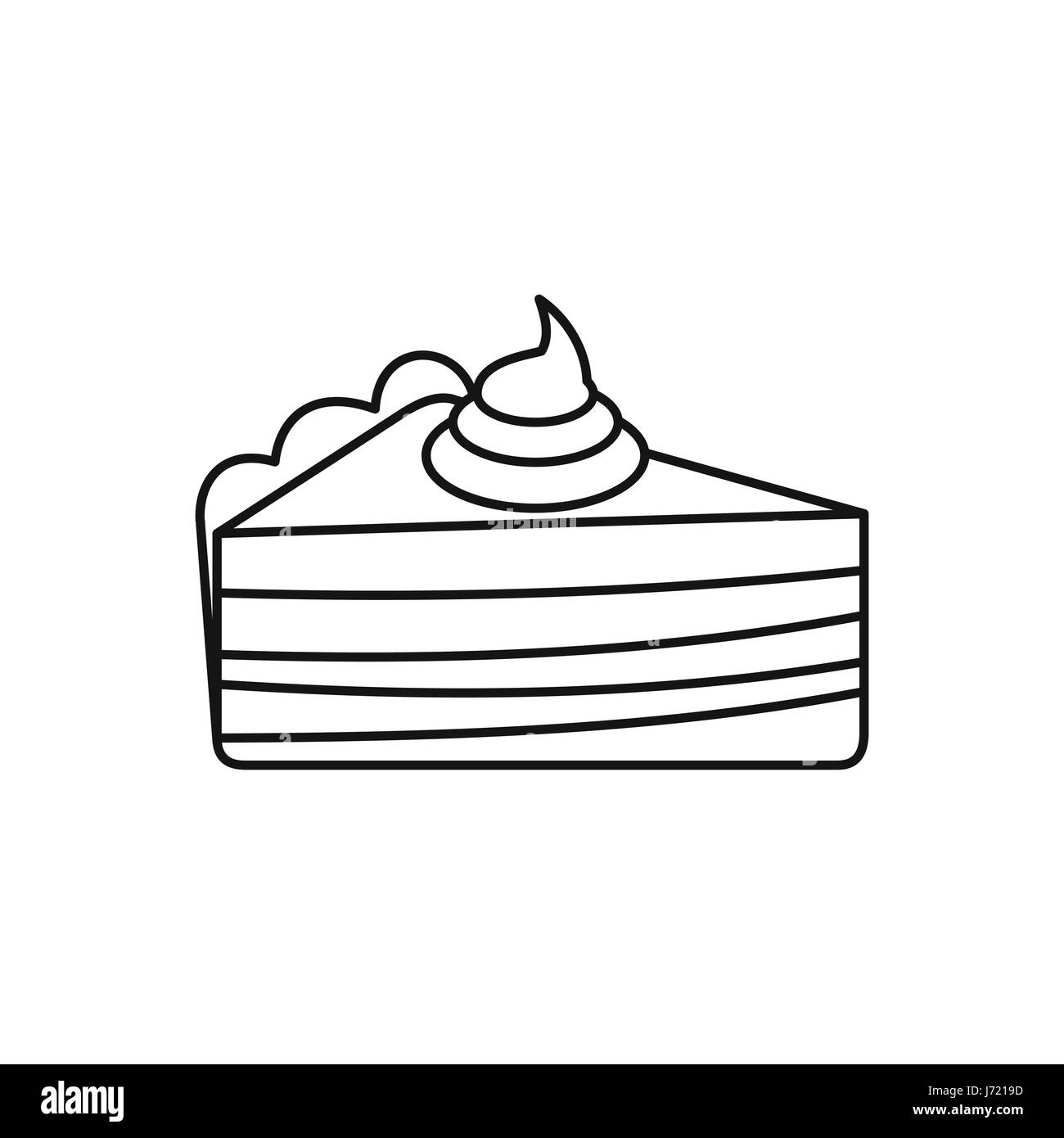 Cake Outline Printable - Colour In Cake - Free Transparent PNG Clipart  Images Download