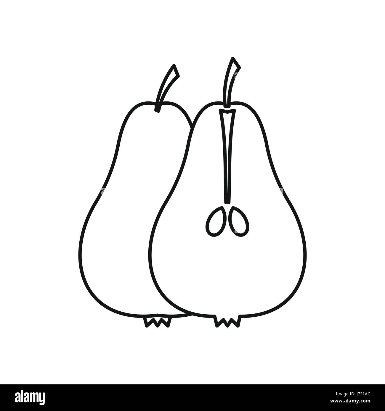 Pear Icon Outline Style Stock Vector Image Art Alamy