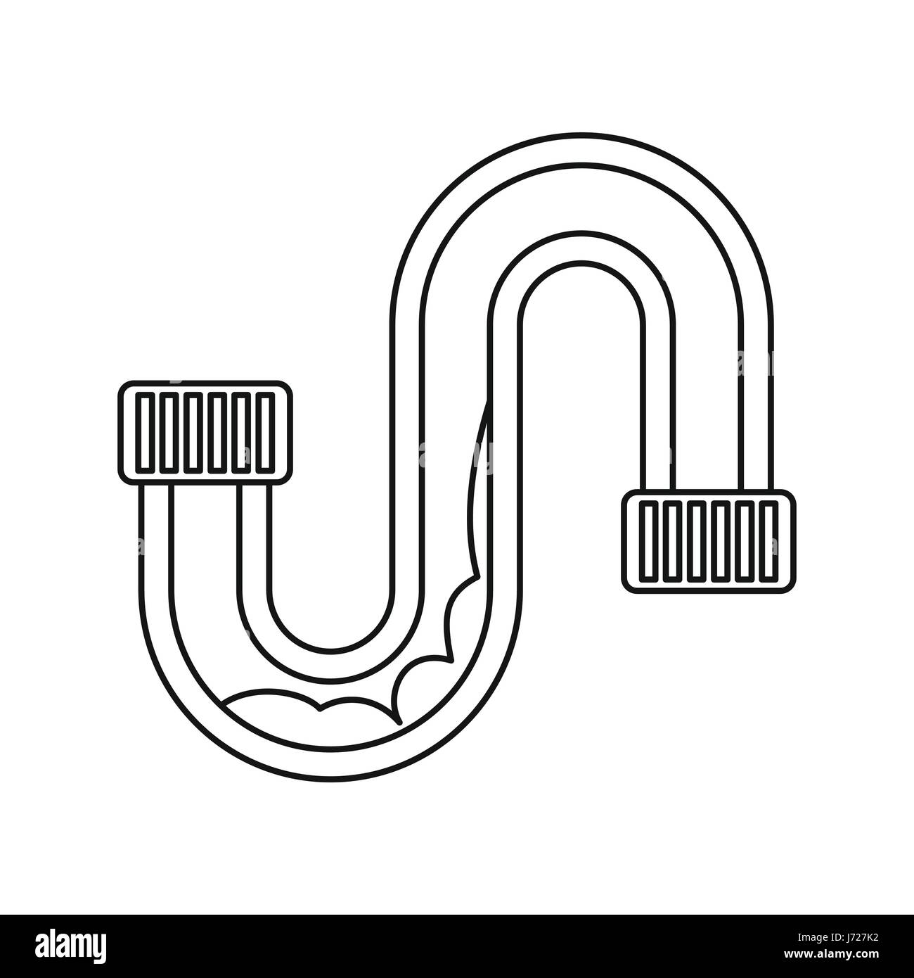Clog in the pipe icon, outline style Stock Vector Image & Art - Alamy