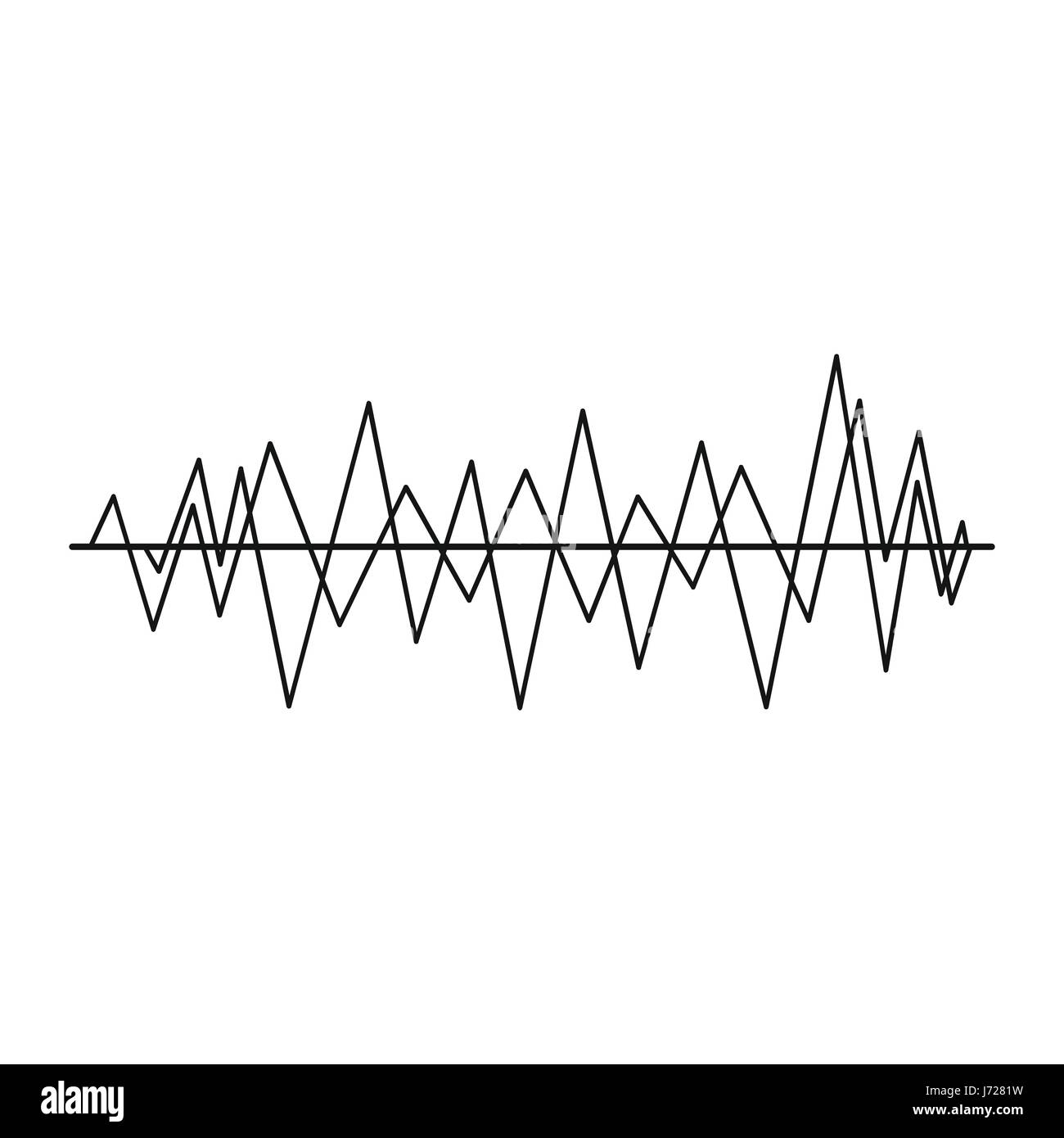 Sound wave icon, simple style Stock Vector Image & Art - Alamy