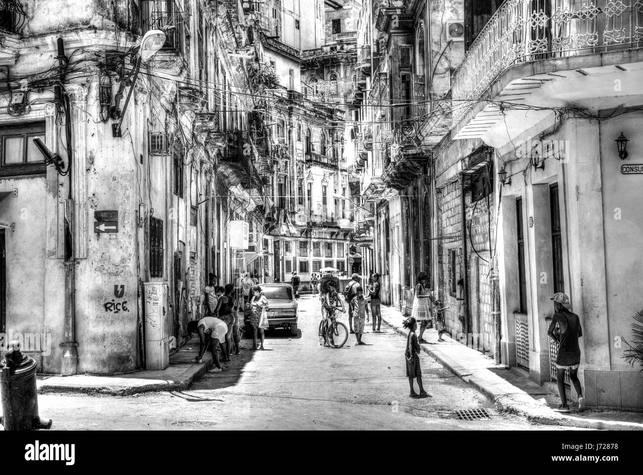 Old Havana, Habana Vieja, Havana street, Havana streets Cuba, Cuba Havana, havana cuba, street, streets, old, havana, la habana, day, daytime, Stock Photo