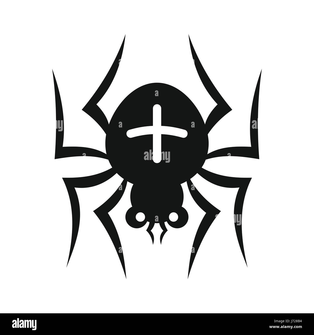 Spider with a cross on his back icon, simple style Stock Vector Image ...