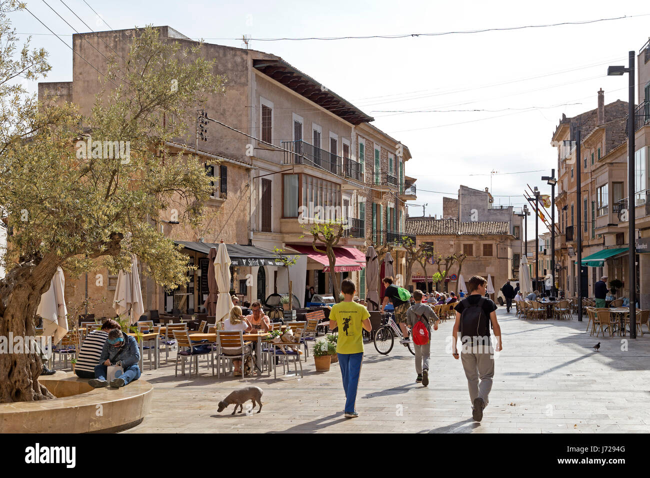 town centre of Santanyi, Majorca, Spain Stock Photo