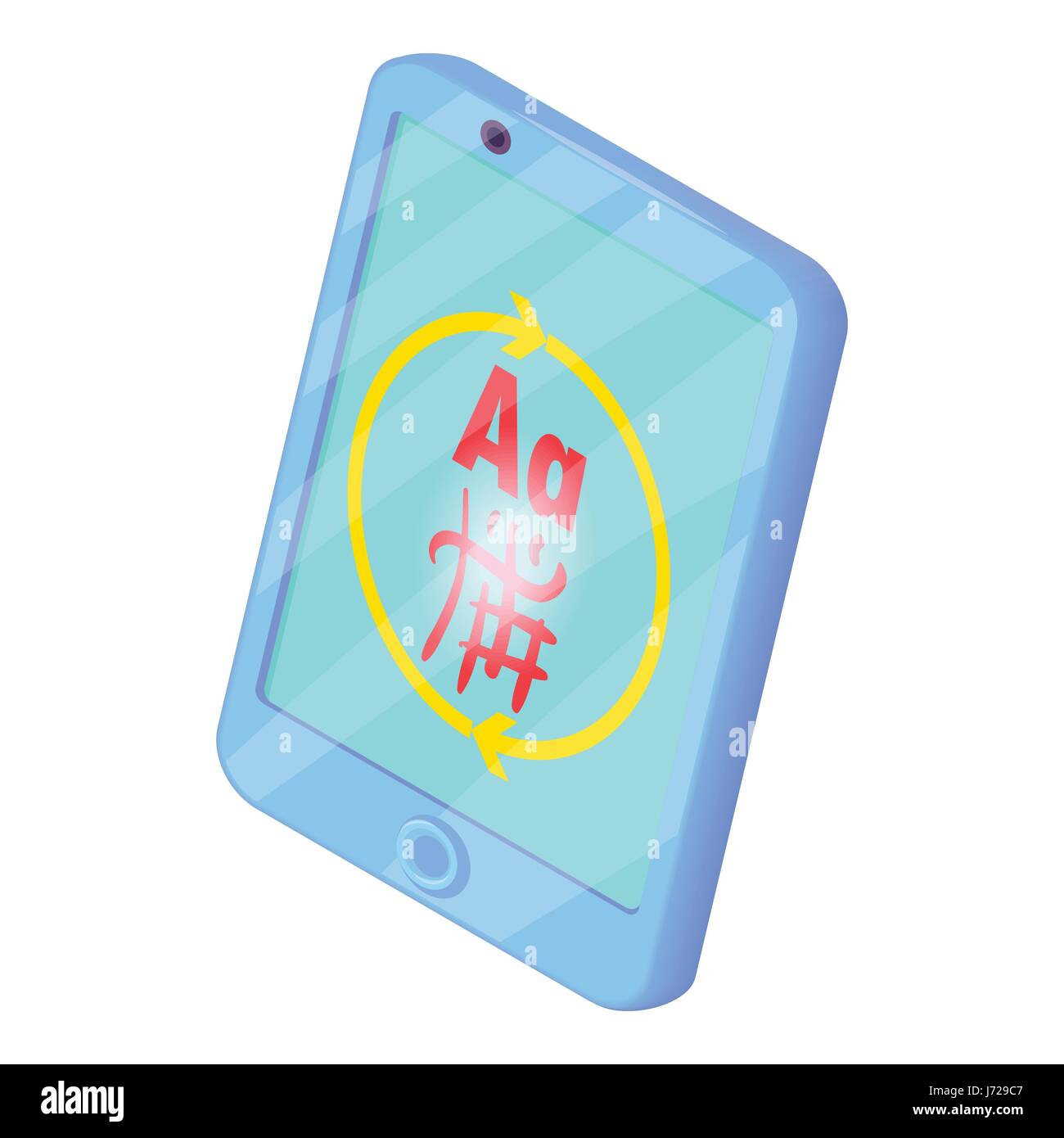 Translation from foreign language on phone icon Stock Vector Image ...