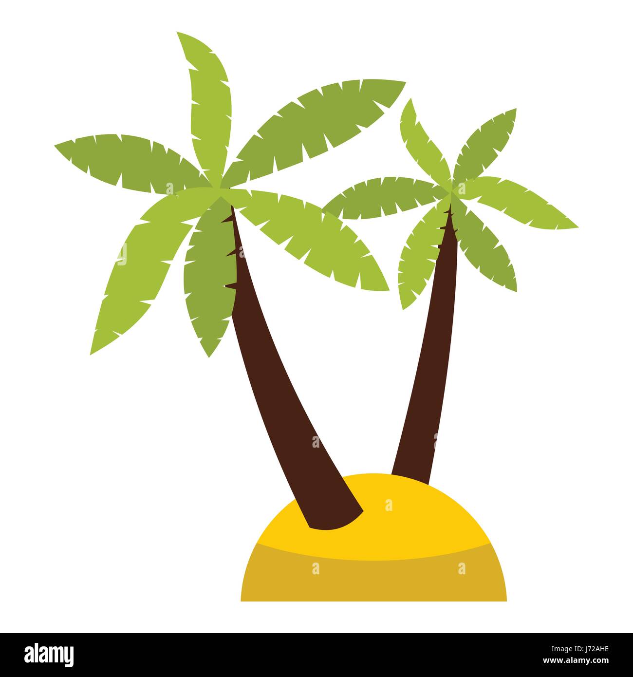 Palm tree icon, flat style Stock Vector Image & Art - Alamy