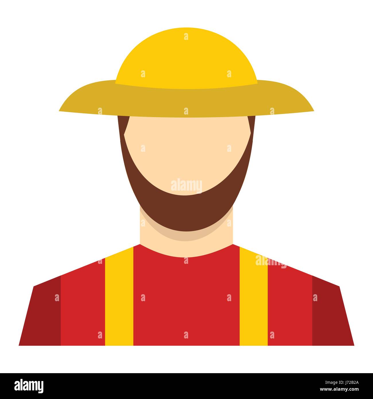 Farmer icon, flat style Stock Vector Image & Art - Alamy
