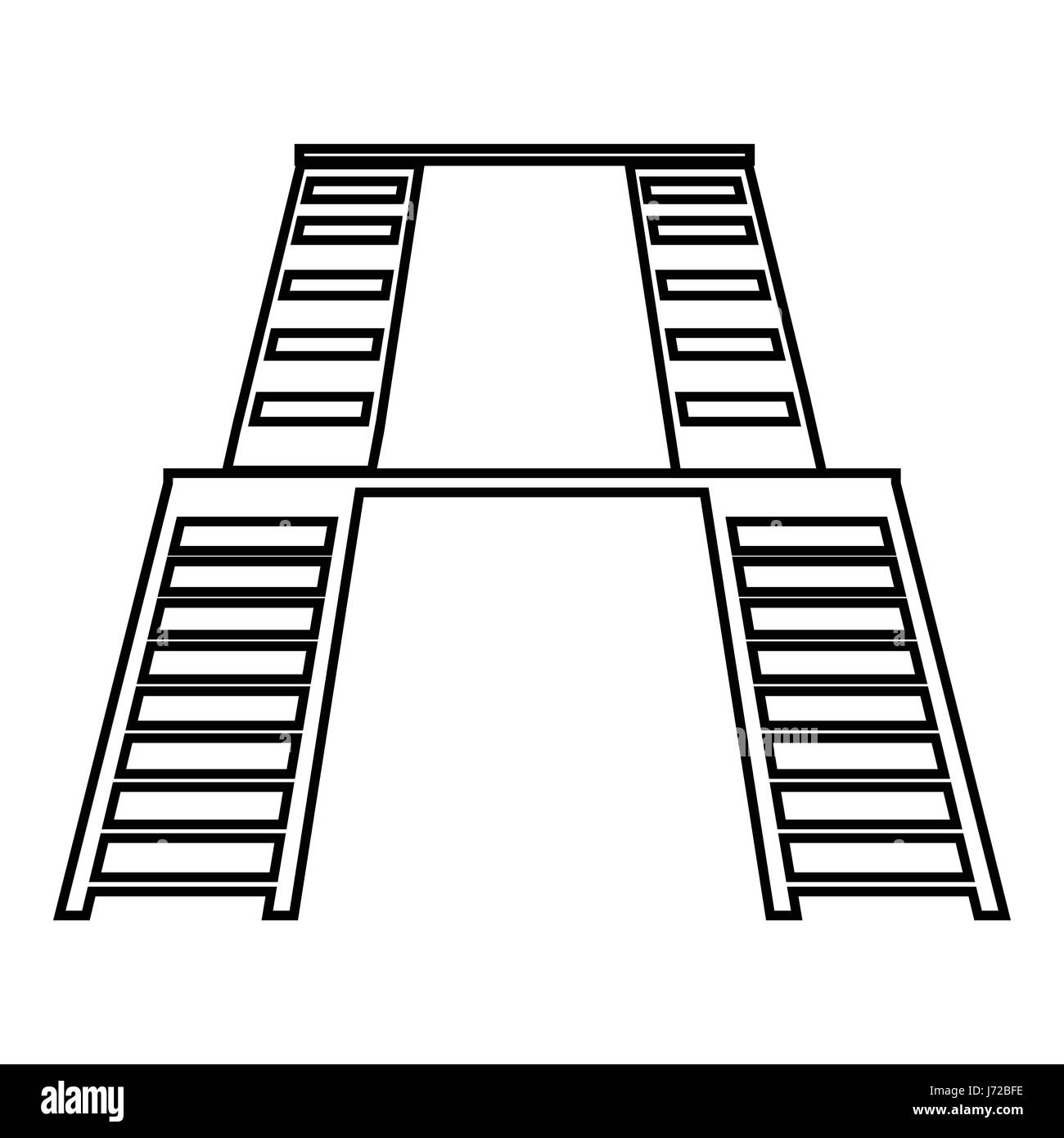 Double stairway Cut Out Stock Images & Pictures - Alamy
