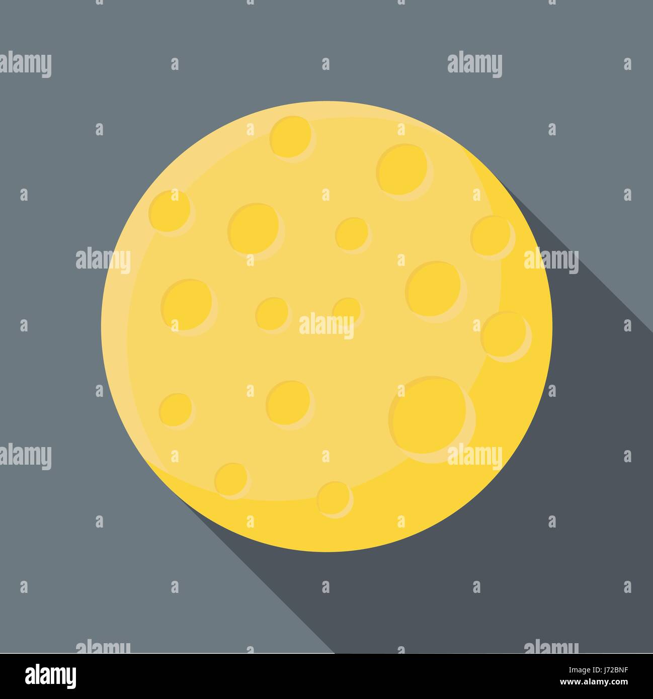Moon icon, flat style Stock Vector Image & Art - Alamy