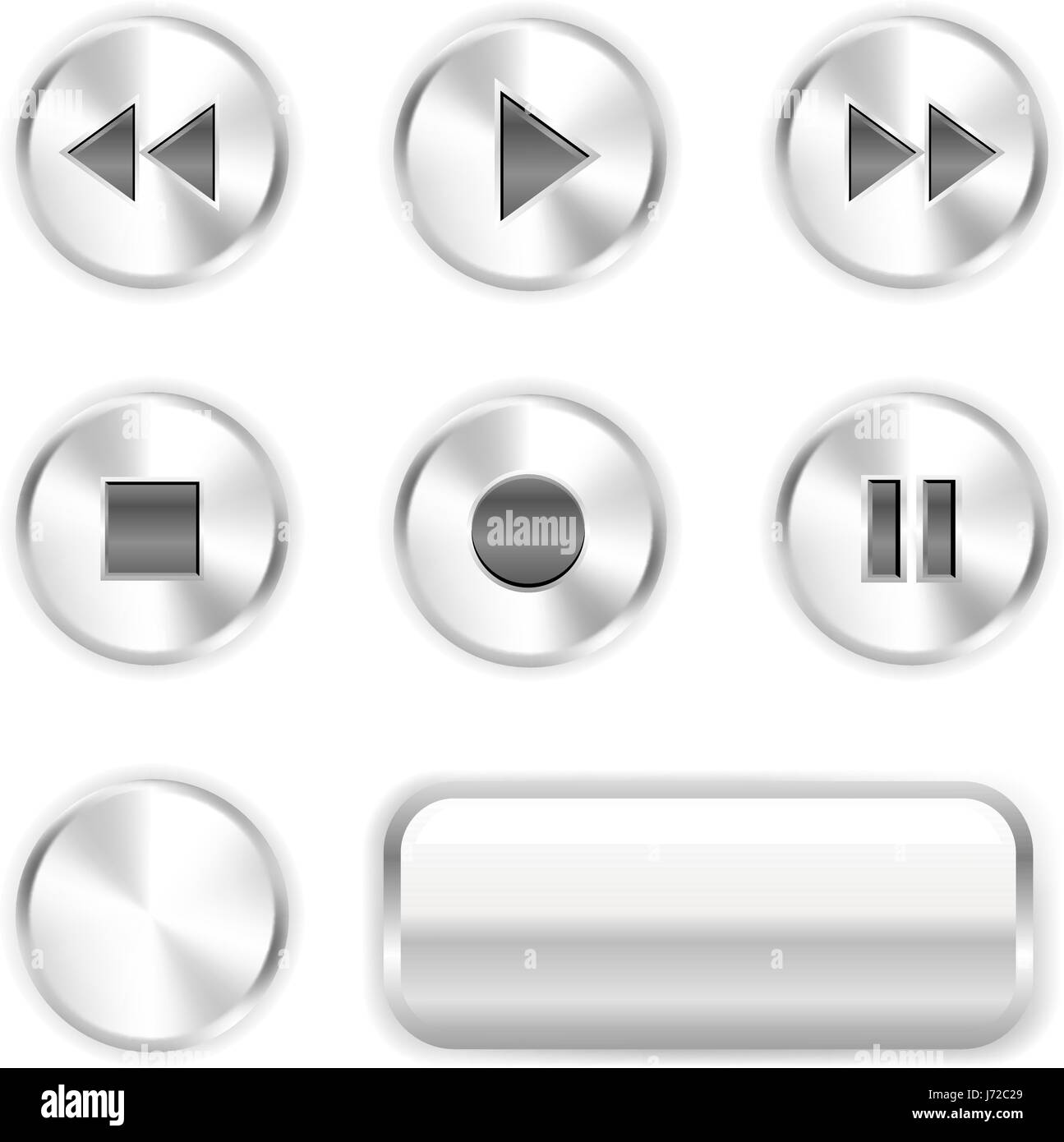 Player buttons isolated on white background Stock Vector Image & Art ...