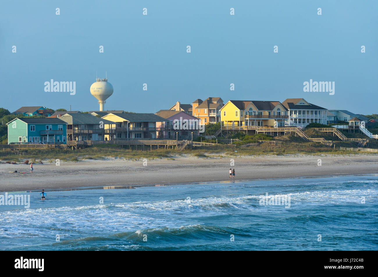 Emerald Island North Carolina beach scene Stock Photo Alamy