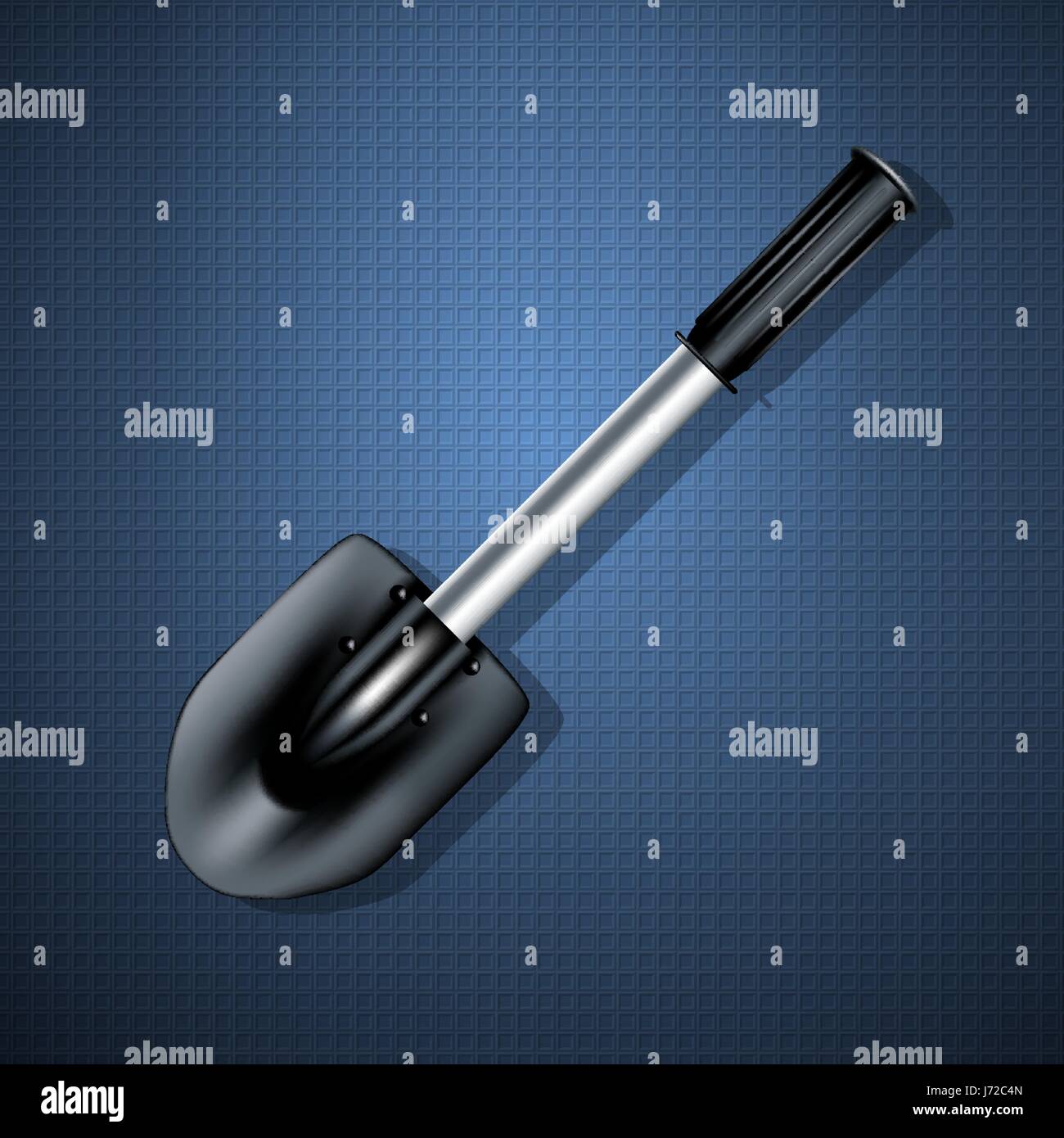Garden shovel in ground Stock Vector Images - Alamy