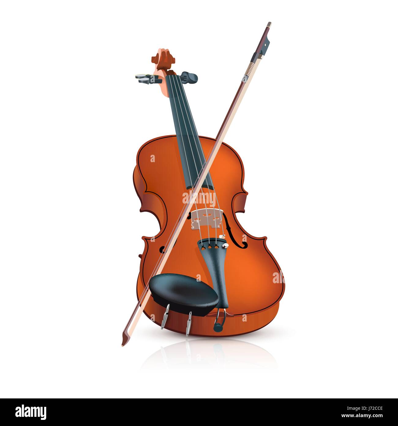 Violin isolated on white background Stock Vector Image & Art Alamy