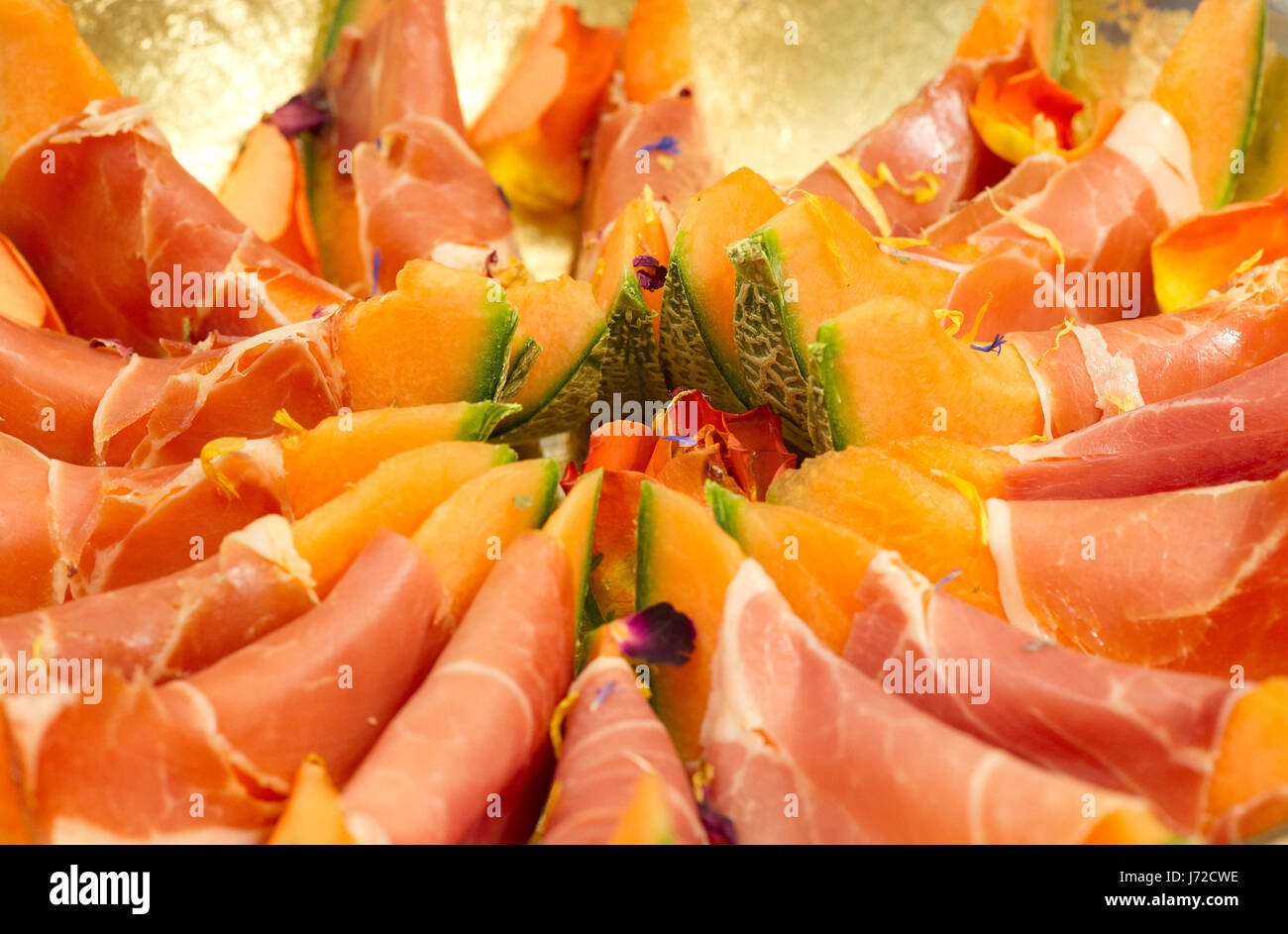 restaurant food aliment fruit italian melon starter nutrition restaurant food Stock Photo Alamy