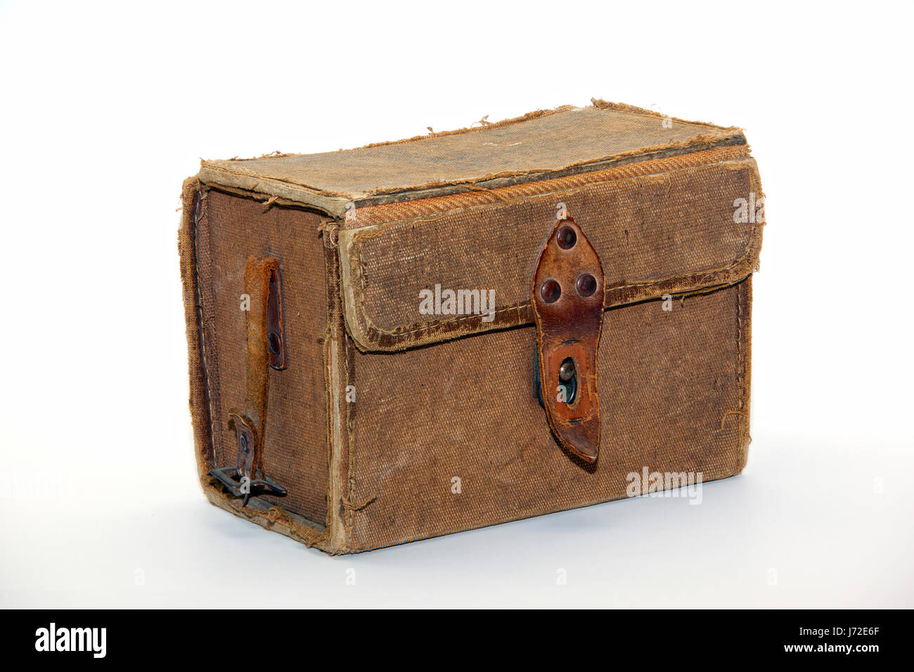 antique vintage leather bag used old sack travel isolated antique vintage Stock Photo Alamy