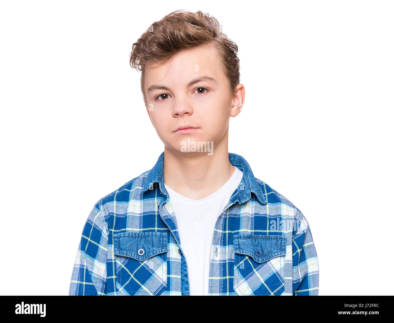 Emotional portrait of teen boy Stock Photo