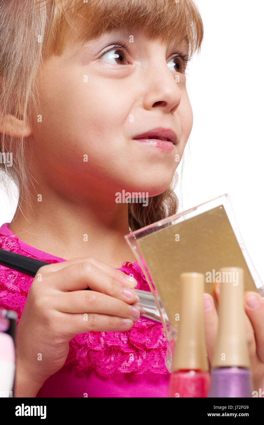 Makeup little girl Stock Photo - Alamy