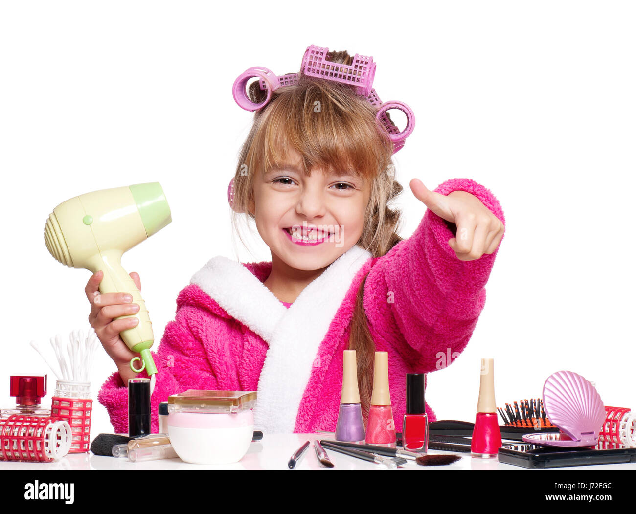 Makeup little girl Stock Photo Alamy