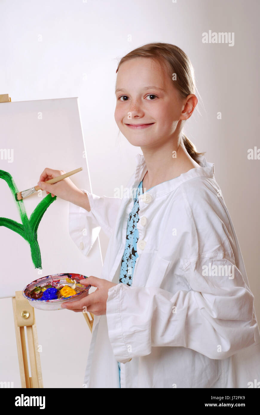 art paint easel screen artistic child paintbrush brush girl girls laugh