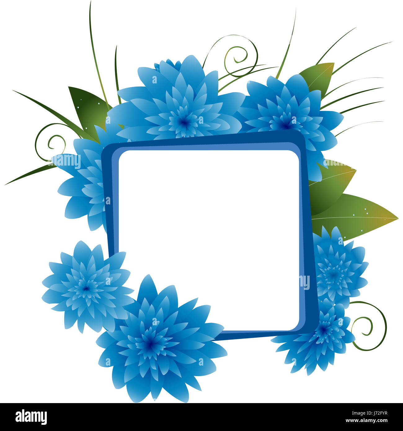 leaf art flower plant decor decoration artistic floral design blue leaf art Stock Photo