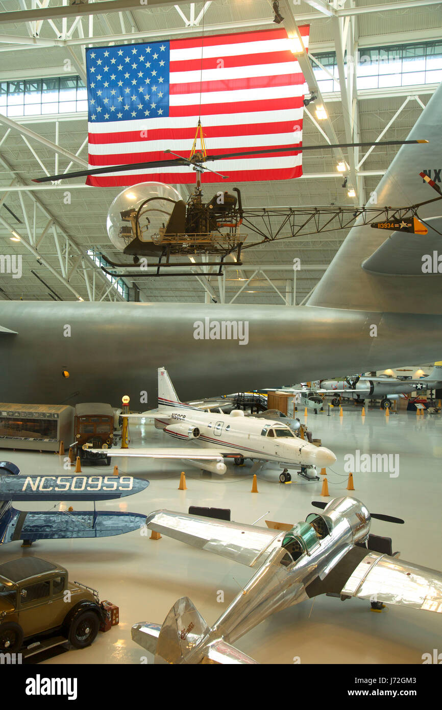 Museum gallery, Evergreen Aviation and Space Museum, McMinnville, Oregon Stock Photo