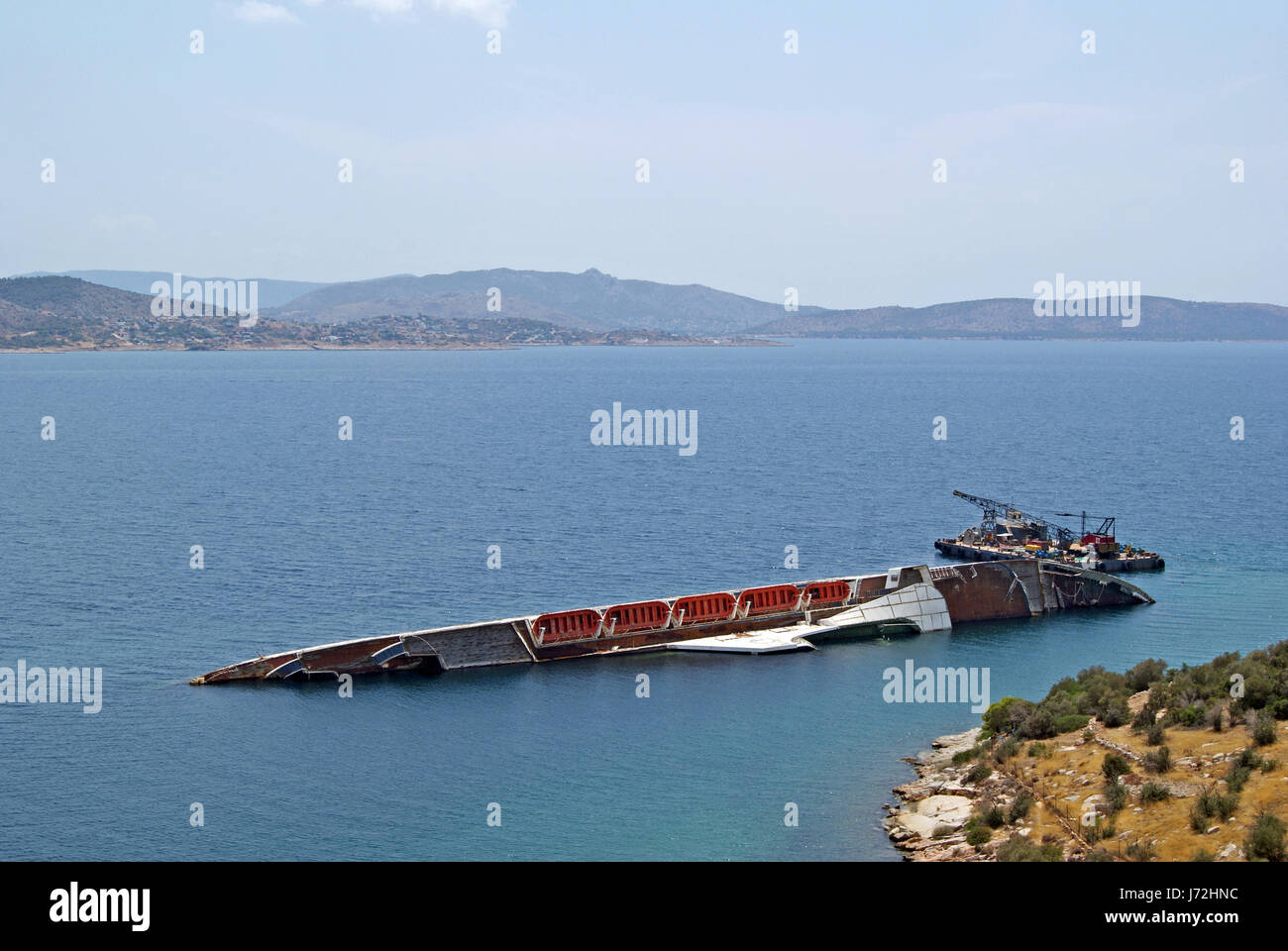 wreck at elifsina - gr Stock Photo