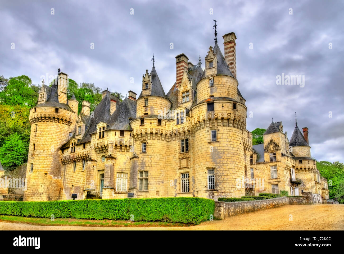 Castle of Usse in the Loire Valley. UNESCO world heritage site in ...