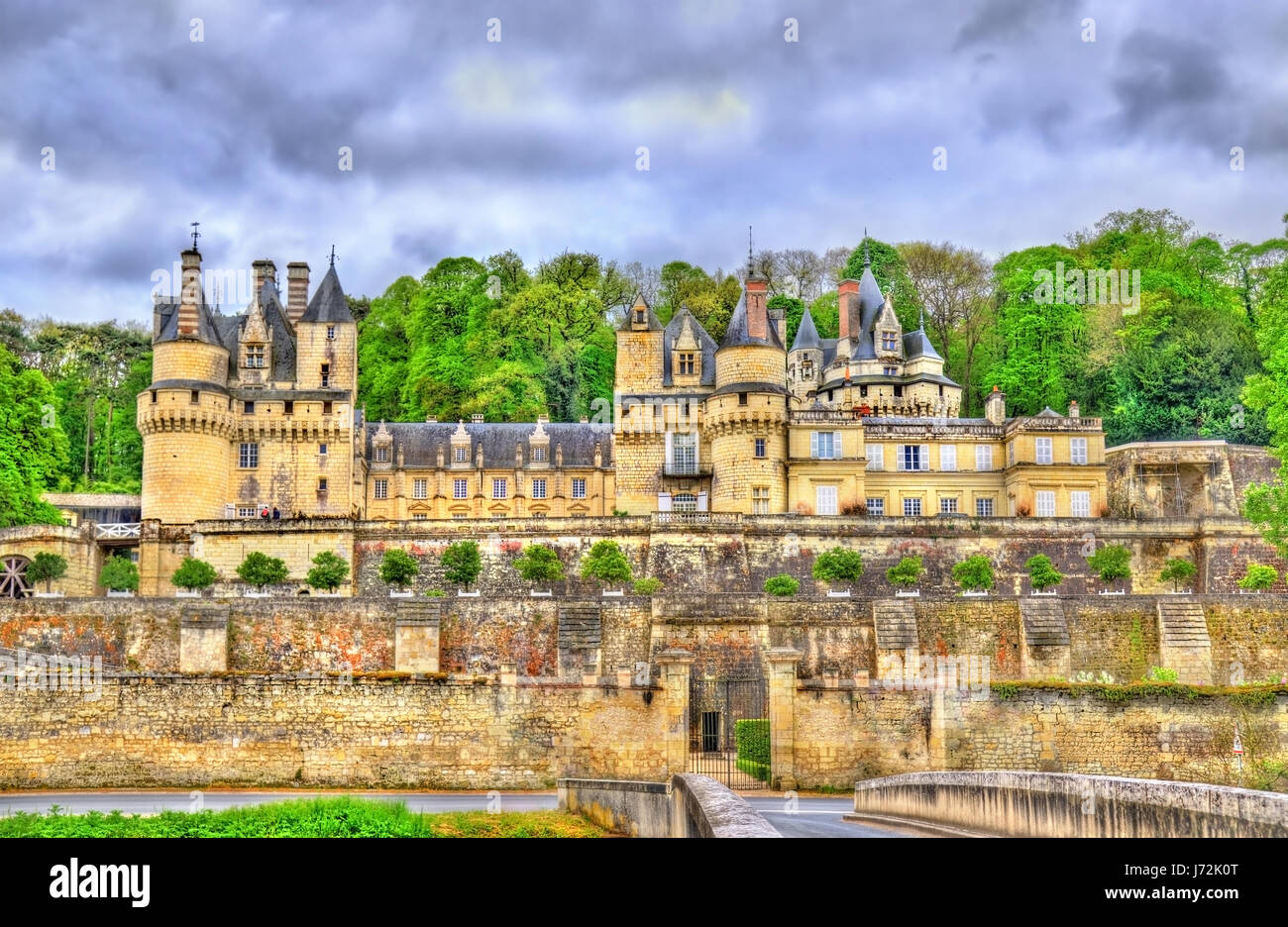 Castle of Usse in the Loire Valley. UNESCO world heritage site in