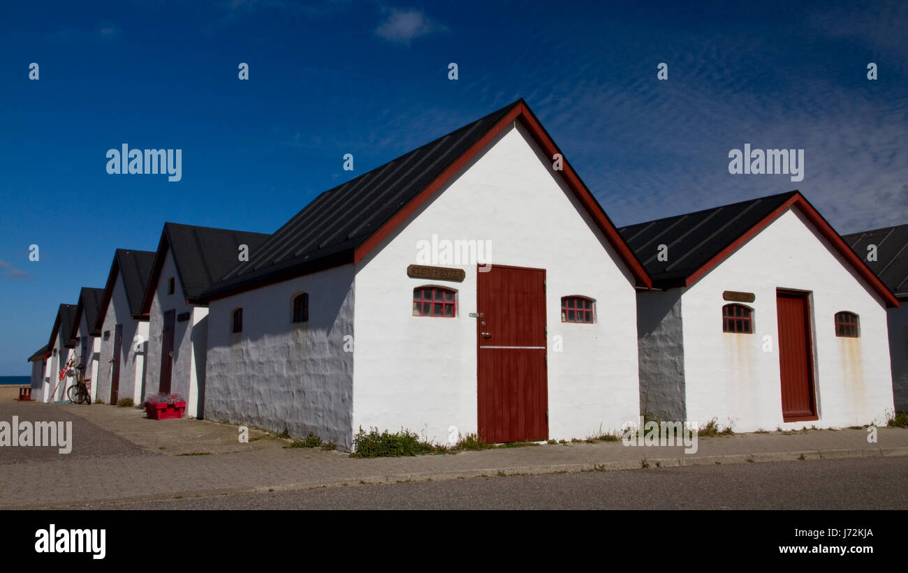 fishermen's cabins in klitmoeller Stock Photo