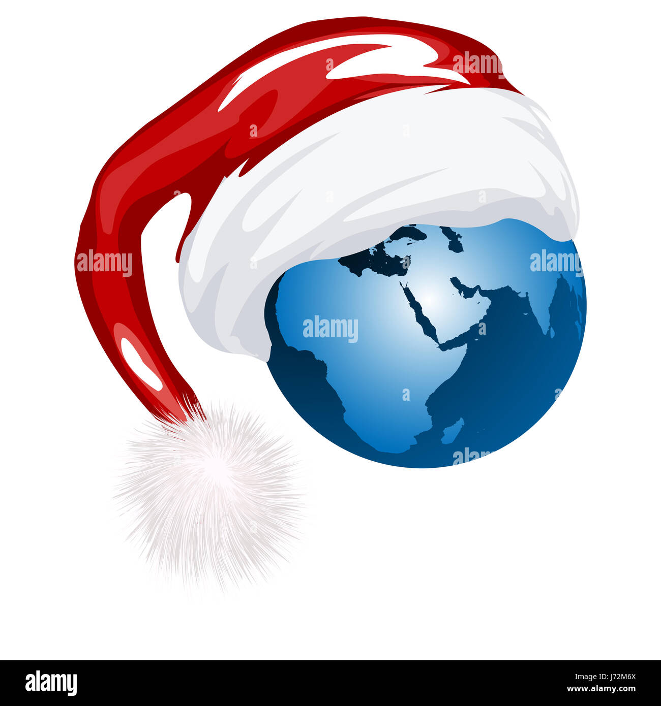 art illustration christmas globe planet earth world artistic backdrop Stock Photo