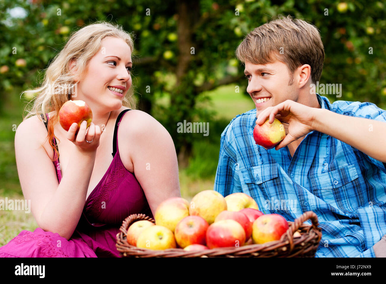 Съем яблок. Мужчина и женщина с яблоком. Фотосессия пара с яблоком. Фотосессия пары в яблоках. Парень и девушка с яблоками.