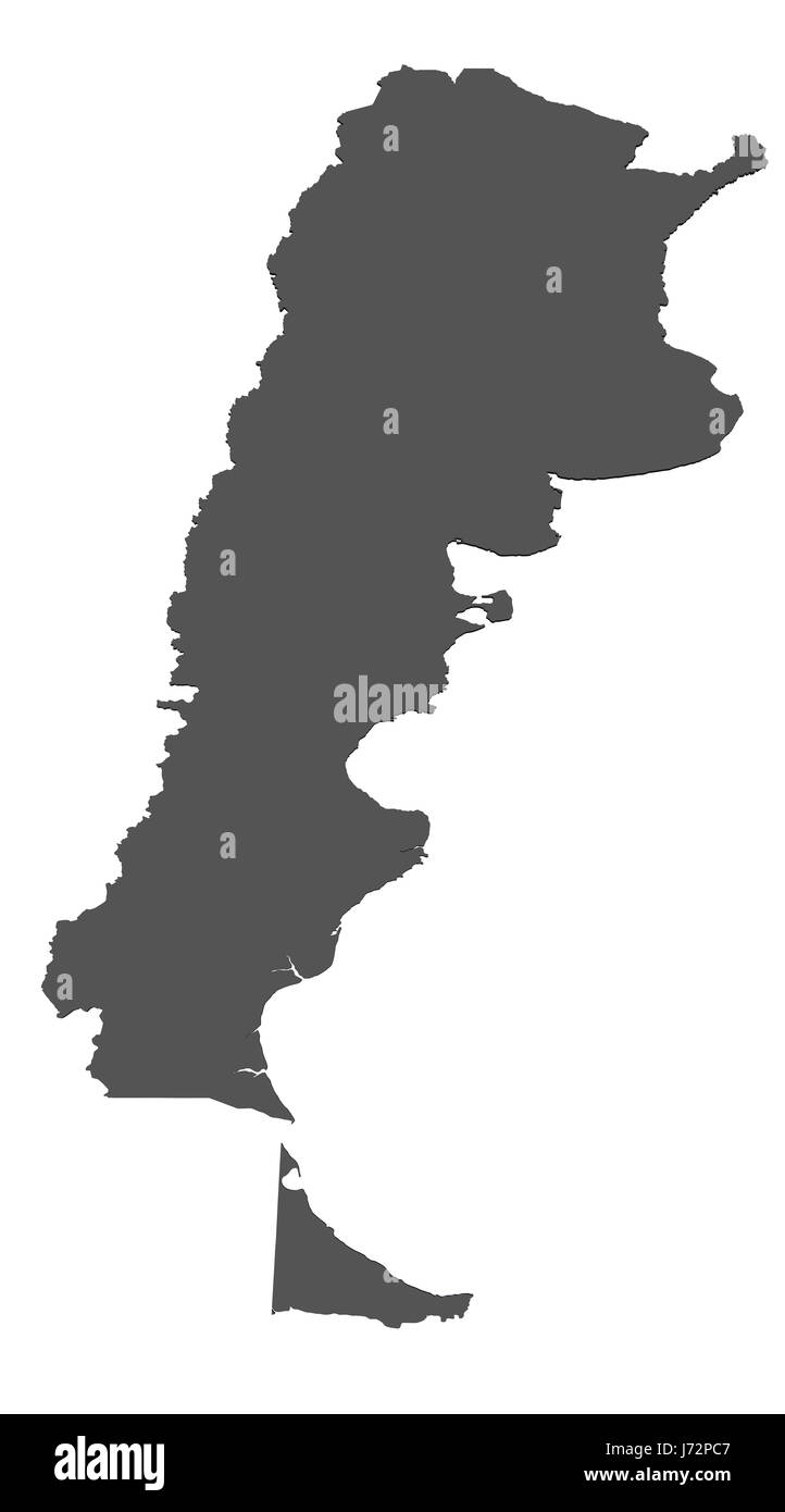 map of argentina - isolated Stock Photo